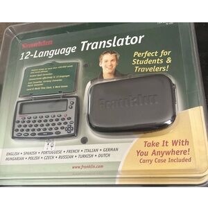 Franklin TG-450 12 Language Translator Carry Case Handheld Portable Electronic
